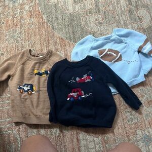 Toddler boy sweaters, all fit the same, size range 12-18 months